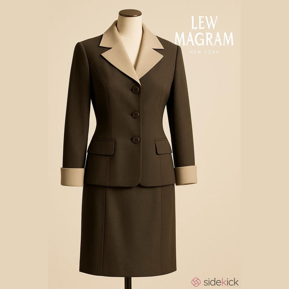 Lew Magram New York style collared skirt suit